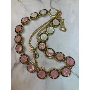 Talbots Marbled Resin Layer Gold-Tone Necklace -304